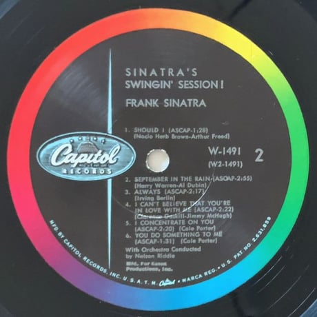 FRANK SINATRA - Swingin' Session!!! (CAPITOL W1491)