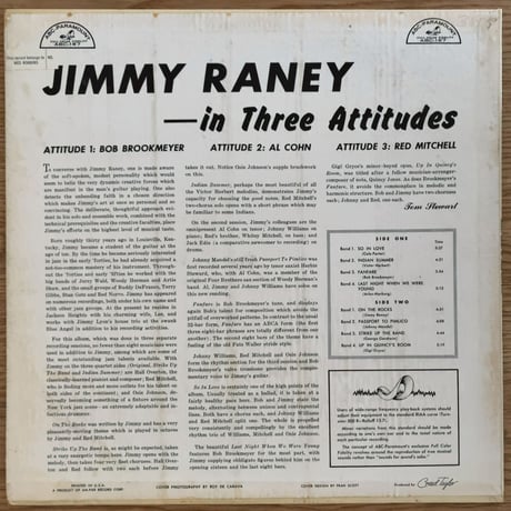 JIMMY RANEY - In Three Attitudes (ABC-PARAMOUNT ABC167)
