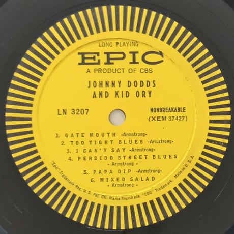 JOHNNY DODDS / KID ORY - Johnny Dodds & Kid Ory (EPIC LN3207)