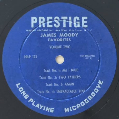JAMES MOODY - Favorites Vol.2 (PRESTIGE PRLP125)
