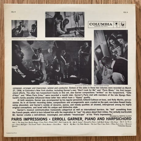 ERROLL GARNER - Paris Impressions (COLUMBIA C2L9)