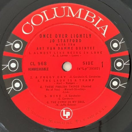 JO STAFFORD - Once Over Lightly (COLUMBIA CL968)