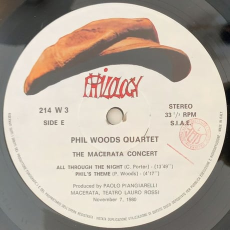 PHIL WOODS - The Macerata Concert Vol.3 (PHILOLOGY 214W3)