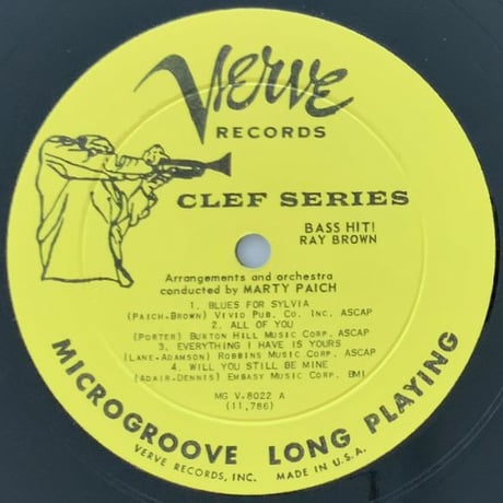 RAY BROWN - Bass Hit! (VERVE MGV-8022)