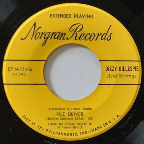 DIZZY GILLESPIE - and Strings #1 & #2 (NORGRAN EPN-114/115) 7inch EP*2