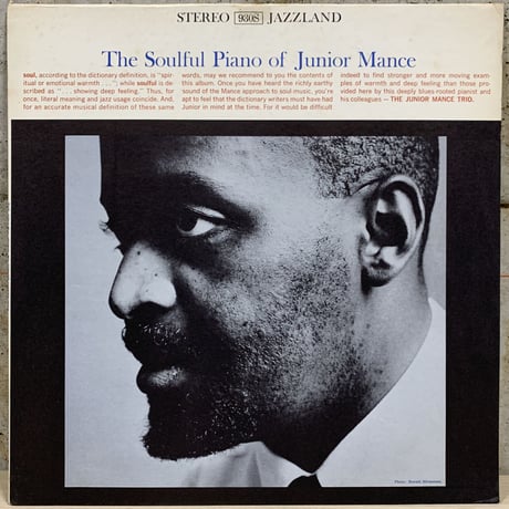 JUNIOR MANCE - The Soulful Piano Of (JAZZLAND JLP930S)