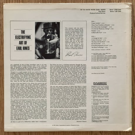 EARL HINES - Up To Date with (RCA VICTOR LPM3380)