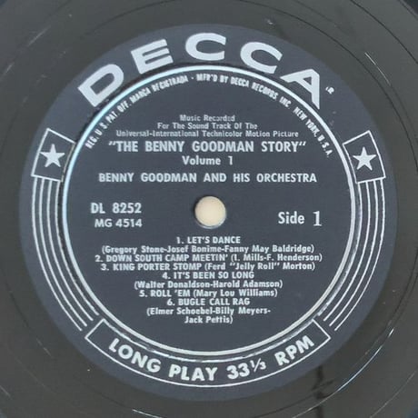 BENNY GOODMAN - The Benny Goodman Story (DECCA DL8252)