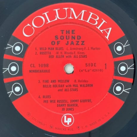 V.A.(Count Basie, Billie Holiday, Mal Waldron, 他) - The Sound of Jazz (COLUMBIA CL1098)