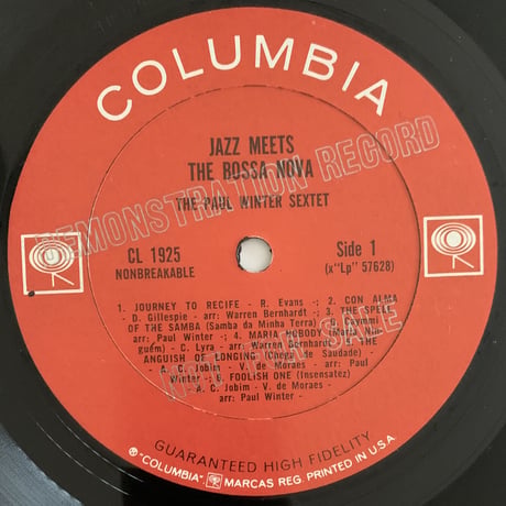 PAUL WINTER - Jazz Meets The Bossa Nova (COLUMBIA CL1925)