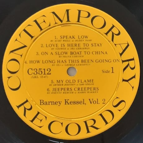 BARNEY KESSEL - Vol.2 (CONTEMPORARY C3512)