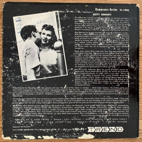 BETTY BENNETT - Betty Bennett (TREND TL-1006)