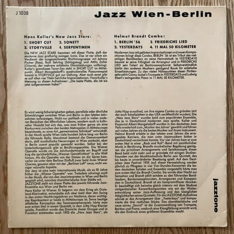 HANS KOLLER / HELMUT BRANDT - Jazz Wien-Berlin (JAZZTONE J1038)