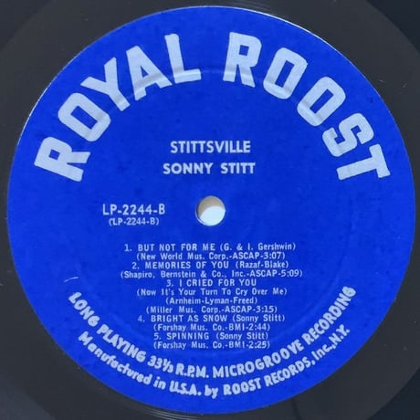 SONNY STITT - Stittsville (ROOST LP-2244)