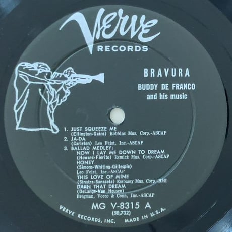 BUDDY DeFRANCO - Bravura (VERVE MGV-8315)