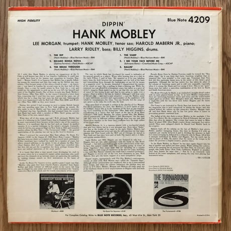 HANK MOBLEY - Dippin' (BLUE NOTE BLP4209)