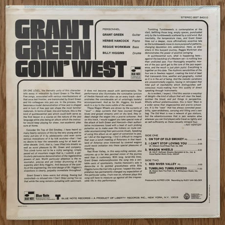 GRANT GREEN - Goin' West (BLUE NOTE BST84310)