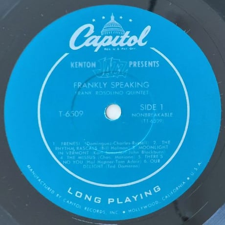 FRANK ROSOLINO - Frankly Speaking! (CAPITOL T6509)