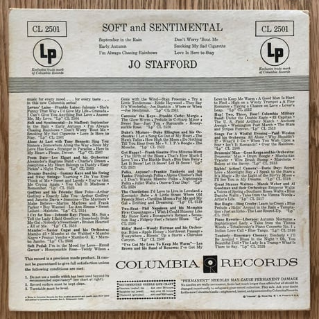 JO STAFFORD - Soft and Sentimental (COLUMBIA CL2501)