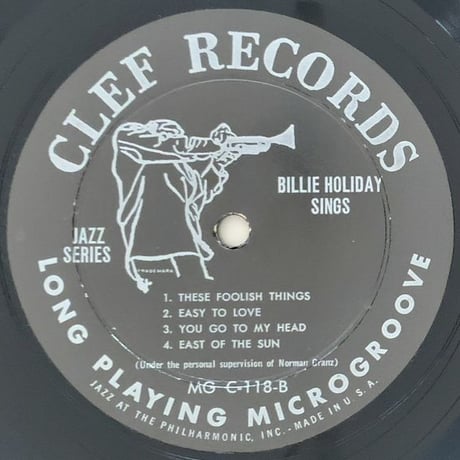 BILLIE HOLIDAY - Billie Holiday (CLEF MGC-118)
