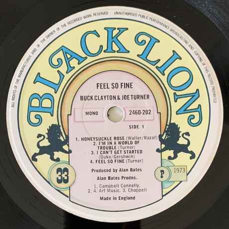 BUCK CLAYTON - JOE TURER - Feel So Fine! (BLACK LION 260 202)
