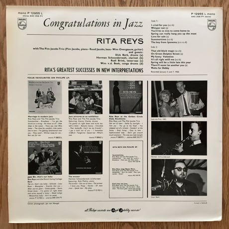 RITA REYS - Congratulations in Jazz (PHILIPS P12955L)
