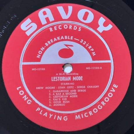 STAN GETZ, ZOOT SIMS, RED RODNEY, BREW MOORE - Lestorian Mode (SAVOY MG12105)