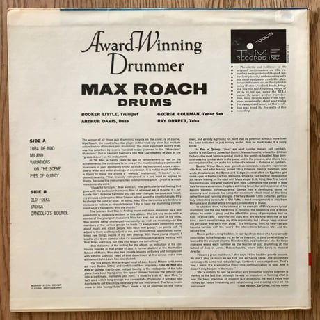 MAX ROACH - Award-Winning Drummer (TIME T/70003)