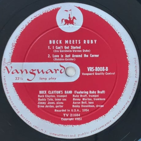 BUCK CLAYTON & RUBY BRAFF - Buck Meets Ruby (VANGUARD VRS-8008)