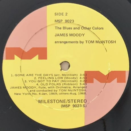 JAMES MOODY - The Blues and Other Colors (MILESTONE MSP9023)