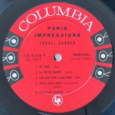 ERROLL GARNER - Paris Impressions (COLUMBIA C2L9)