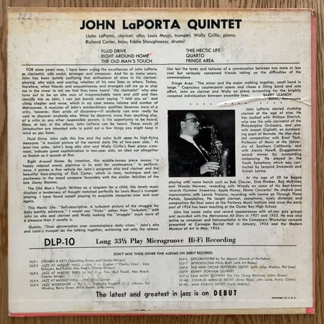 JOHN LaPORTA - The John LaPorta Quintet (DEBUT DLP-10)