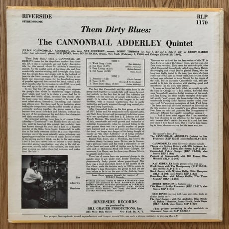 CANNONBALL ADDERLEY - Them Dirty Blues (RIVERSIDE RLP1170)