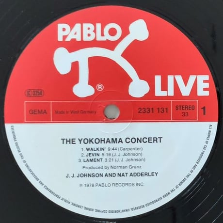 J.J. JOHNSON & NAT ADDERLEY - The Yokohama Concert (PABLO 2620 109)