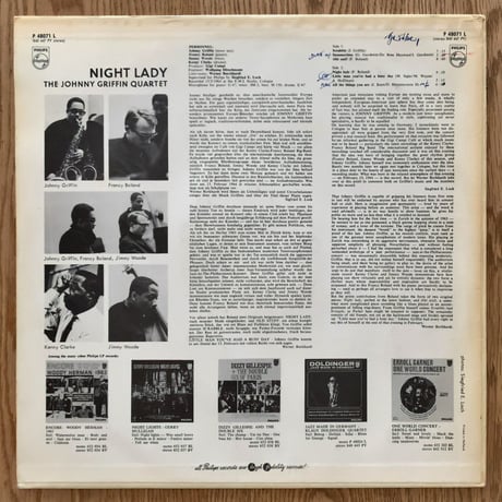 JOHNNY GRIFFIN - Night Lady (PHILIPS P48071L)