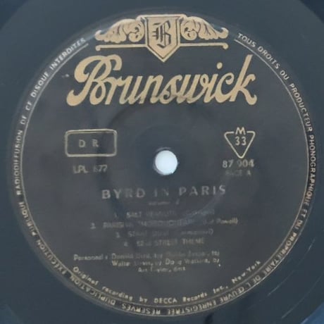 DONALD BYRD - Byrd in Paris Volume 2 (BRUNSWICK 87 904)