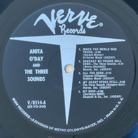 ANITA O'DAY and The Three Sounds (VERVE V/8514)