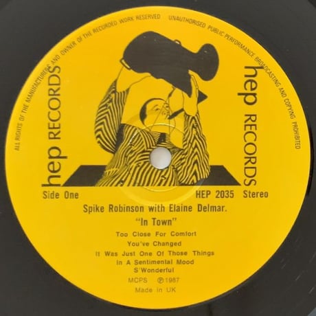 SPIKE ROBINSON - in Town with Elaine Delmar (HEP HEP2035)