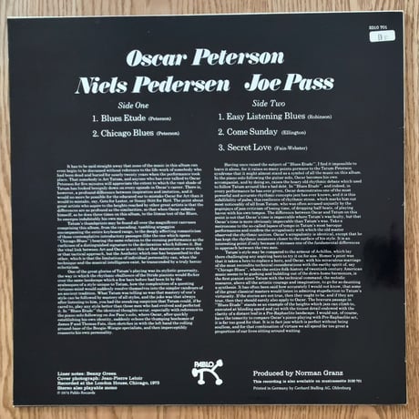 OSCAR PETERSON - The Trio (PABLO 2310 701)