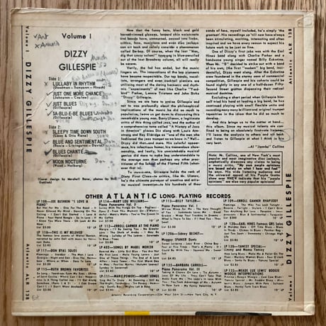 DIZZY GILLESPIE - Volume 1 (ATLANTIC ALR138)