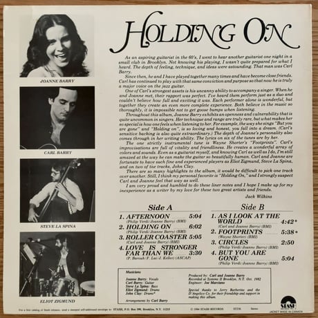 CARL & JOANNE BARRY - Holding On (STASH ST-236)