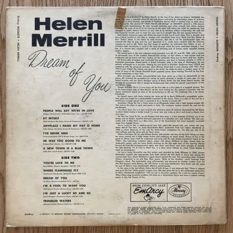 HELEN MERRILL - Dream of You (EMARCY MG36078)