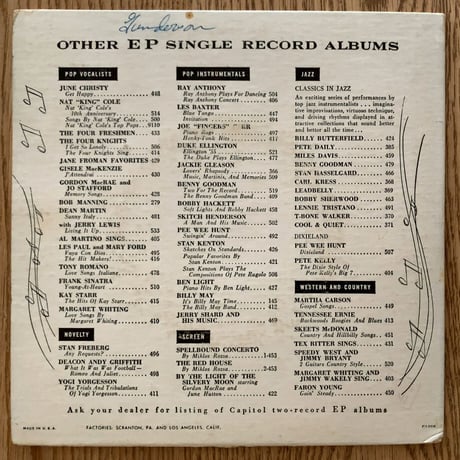 JUNE CHRISTY - Get Happy with (CAPITOL EAP1-448) 7inch EP