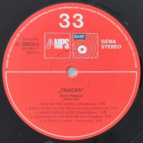 OSCAR PTERSON - Tracks (BASF/MPS 21 20879-6)