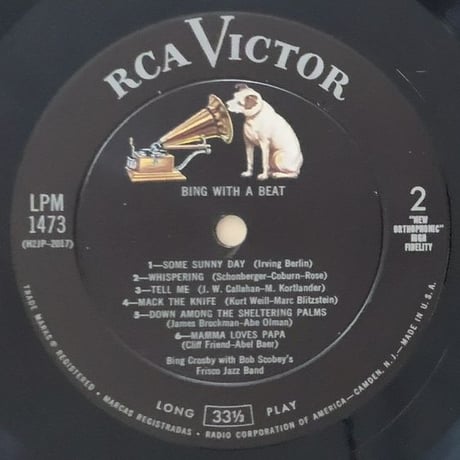 BING CROSBY with BOB SCOBEY - Bing with a Beat (RCA VICTOR LPM-1473)