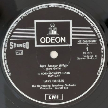 LARS GULLIN - Jazz Amour Affair (ODEON 4E062-34289)