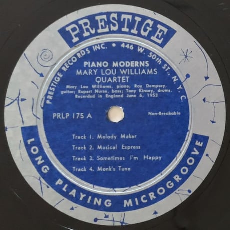 MARY LOU WILLIAMS / AL HAIG - Piano Moderns (PRESTIGE PRLP175)