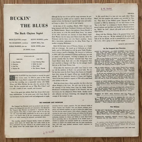 BUCK CLAYTON - Buckin' The Blues (VANGUARD VRS8514)