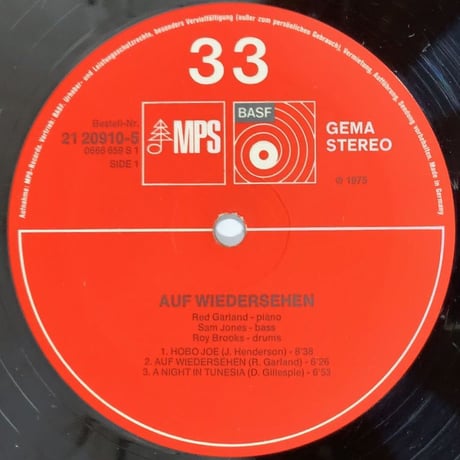 RED GARLAND - Auf Wiedersehen (MPS 21 20910-5)