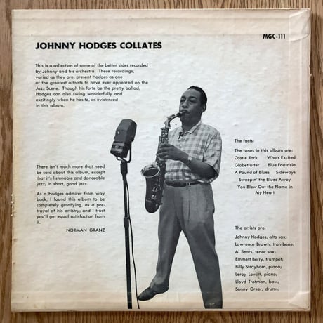 JOHNNY HODGES - Collates (MERCURY MGC-111)